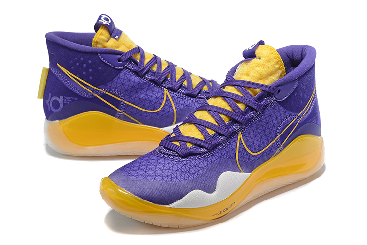 2019 Men Nike Kevin Durant 12 Purple Yellow Shoes - Click Image to Close